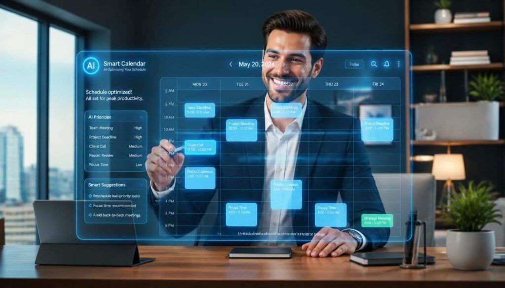 Motion AI calendar automatically scheduling daily tasks for maximum workplace productivity