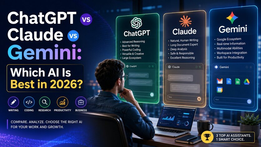 ChatGPT vs Claude vs Gemini comparison in 2026