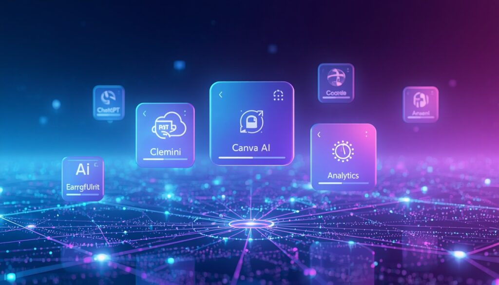 Best AI tools for social media content creation in 2026_Comparison dashboard of the best AI tools for social media marketing