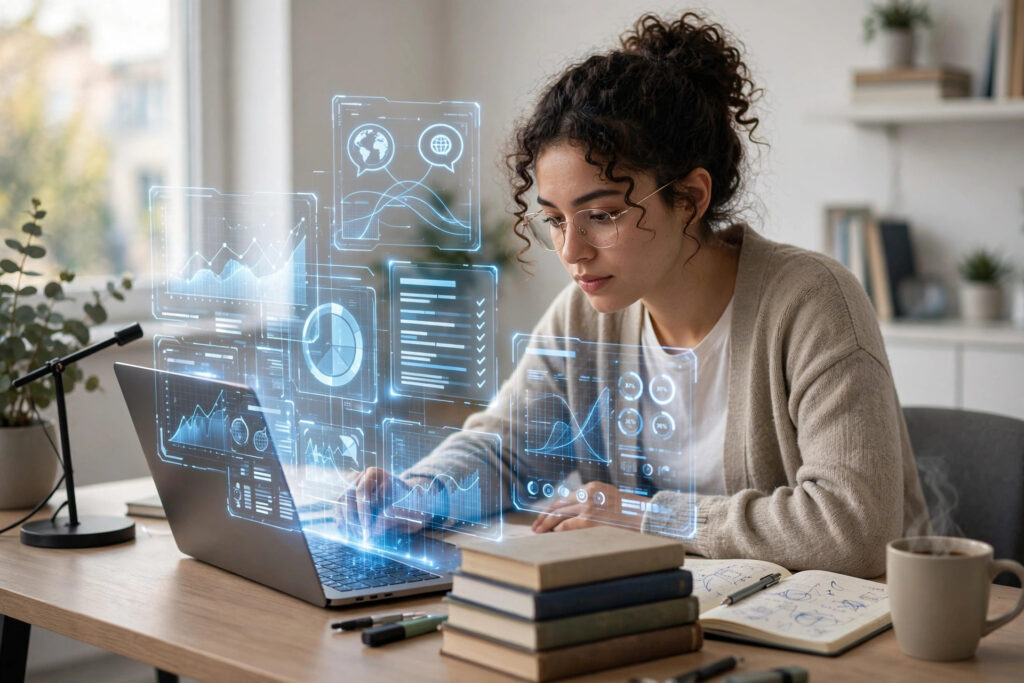 best ai tools for students and teachers_Student Using AI Tools for Smarter Learning