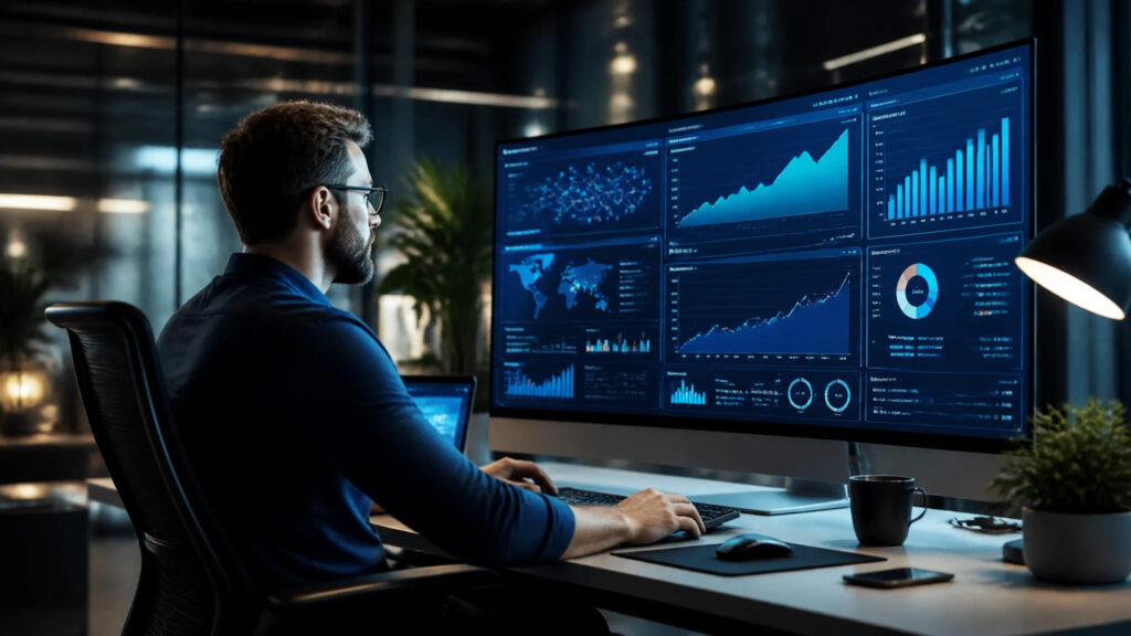 how-ai-can-help-you-start-a-blog-2026_AI analyzing blog traffic and improving website growth