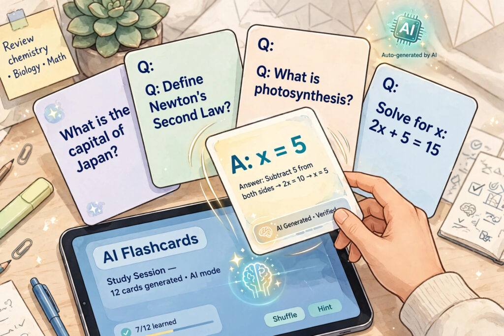 best ai tools for students_AI flashcard generator helping students revise for exams