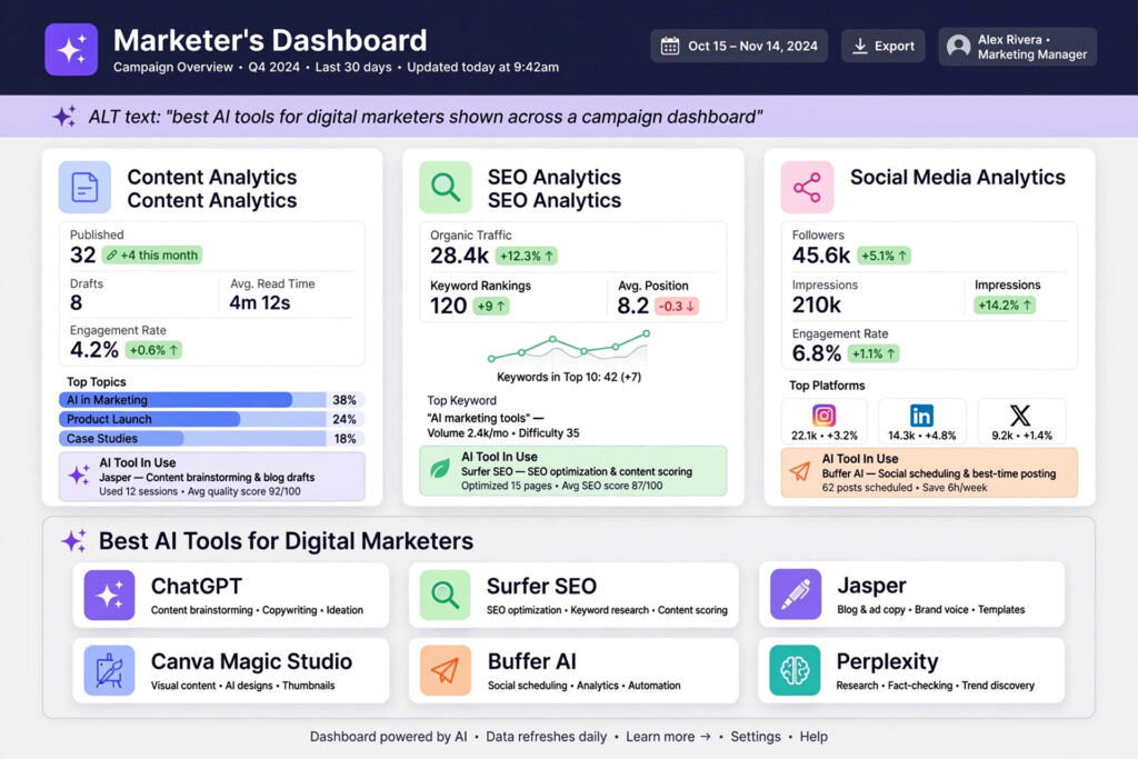 best AI tools for digital marketers_marketer_dashboard_saas