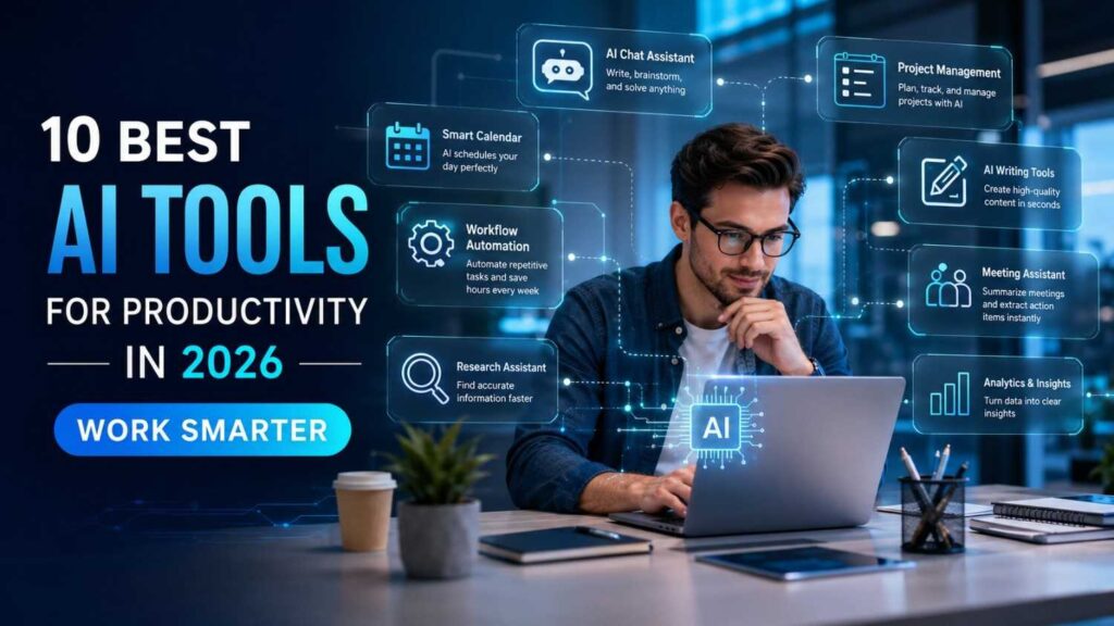 Best AI tools for productivity in 2026 helping professionals work smarter with artificial intelligence