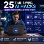 Professional using time-saving AI hacks to automate daily work