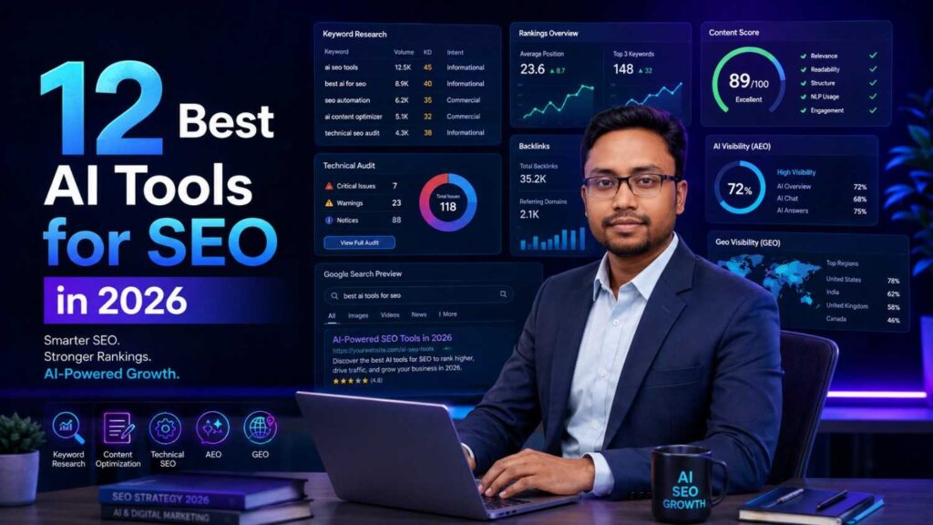 Best AI Tools for SEO in 2026 for keyword research, content and technical optimization